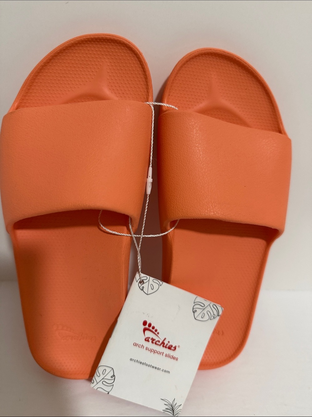 Archies Arch Support Unisex Slides in Bright Orange Women’s Size 5